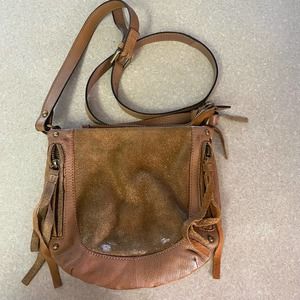 Tano Metallic Leather Coastal Cowgirl Western Preppy Small Crossbody